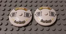 LEGO New Lot of 2 White 4x4 Scrambled Free Range Chicken Pattern Dish