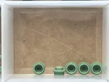 LEGO Parts - Sand Green Plate, Round 1 x 1 - No 4073 - QTY 5