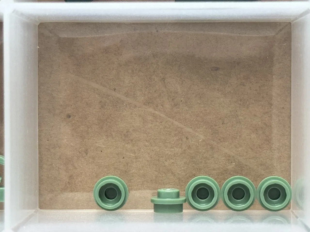 LEGO Parts - Sand Green Plate, Round 1 x 1 - No 4073 - QTY 5