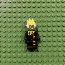 Lego Agents Villian DR. D ZASTER MINIFIG  w/Neon Green Minifigure Head -8969