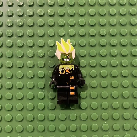 Lego Agents Villian DR. D ZASTER MINIFIG  w/Neon Green Minifigure Head -8969
