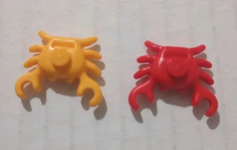 Lego Minifig Crab Red And Yellow Lot Of 2