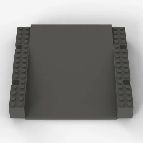 LEGO ® baseplate, raised: 2642 - old dark grey - used