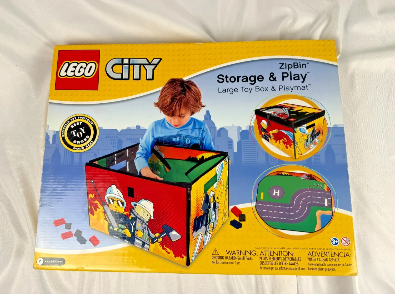 LEGO City: ZipBin - Storage & Play Large Toy Box & Playmat - New / NIB