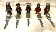 LEGO LOTR Lot Uruk Hai Minifigures with Armor, Swords, and Shields. Rare