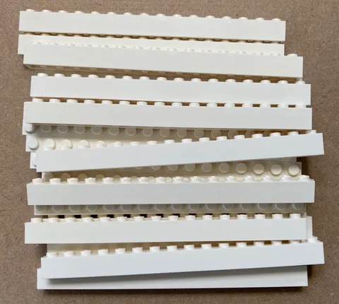 LEGO Part 2465 1x16 Brick (Qty 20) in White or Tan NEW