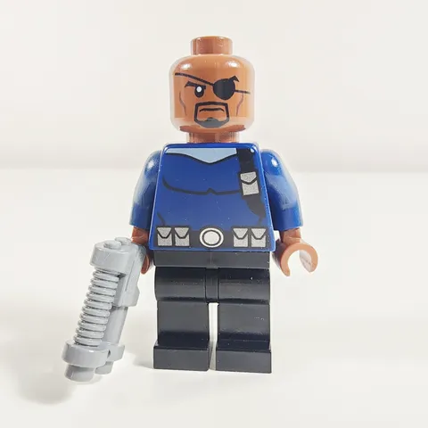 Lego Nick Fury Minifigure Dark Blue Suit Ultimate Spider-Man 76004 sh0056