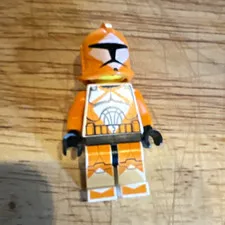 LEGO Star Wars Clone Trooper Minifigure Orange Helmet Plastic Figure