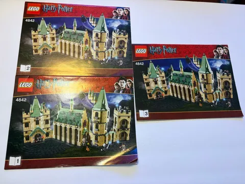 LEGO Harry Potter 4842 Hogwarts Castle Three Book Set Instruction Manual Only