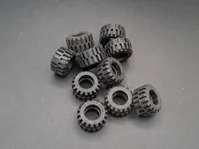 LEGO - 10x - Tire - Tire - 21x12mm - Black - Black - 87697