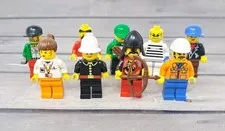 LEGO Minifigure Lot (9) Vintage Castle Firefighter Constuction Sports Town Mixed