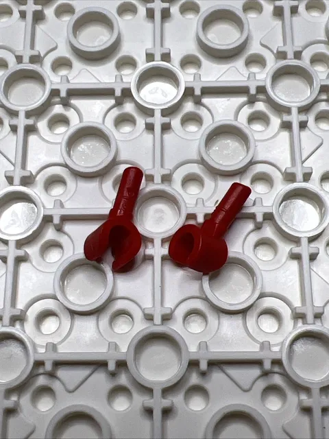 LEGO 983 Red Minifigure Replacement Hands x2 - 1 Pair