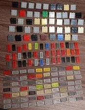 LEGO Lot Angle Plate Brackets 1x2 - 2x2, and Slope grilles 18°, and 1x2 Grilles