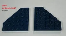 LEGO NEW 6x6 Dark Blue Wedge Plate Corner (2x) 6310974 Brick 6106
