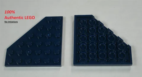 LEGO NEW 6x6 Dark Blue Wedge Plate Corner (2x) 6310974 Brick 6106