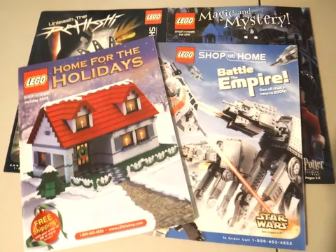 Lot 4 LEGO Shop at Home Catalogs 2003 2004 2005 Star Wars Harry Potter Rahkshi