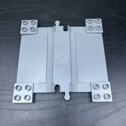 LEGO DUPLO Light Gray Train Track Straight Crossing Replacement Track Piece
