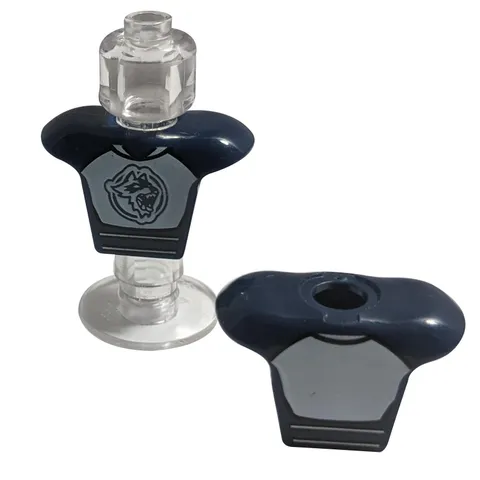 2 NEW LEGO Minifigure Hockey Body Armor with Raccoon Pattern Dark Blue