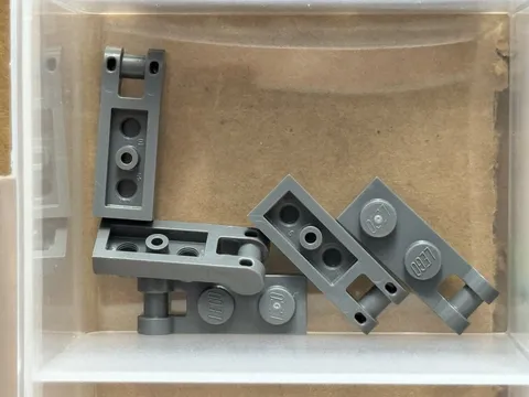 LEGO Parts - Dark Bluish Gray Plate 1 x 2 Bar Handle End - No 60478 - QTY 5