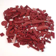 LEGO Parts - Assorted Dark Red Bulk Pieces - QTY 295 pc (7oz)