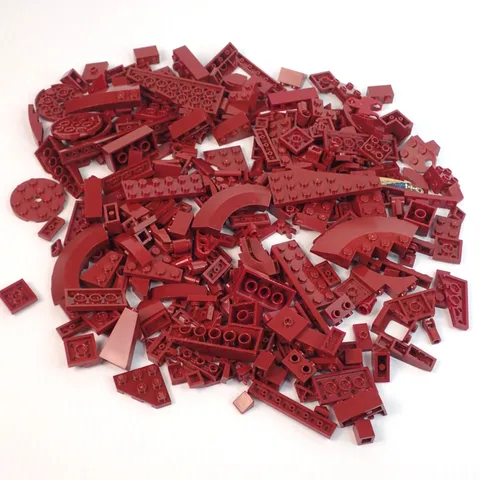 LEGO Parts - Assorted Dark Red Bulk Pieces - QTY 295 pc (7oz)