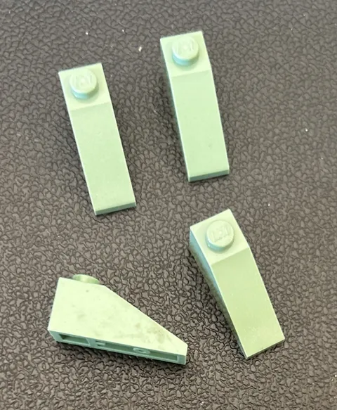 Lego 1x3 33 Slope Brick Lot 5 Sand Green Pieces Replacement Part #4286