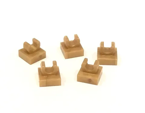 LEGO 5 Pearl Gold 1x1 Tile with Clip Up, Part 15712