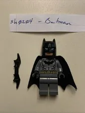 LEGO MINIFIGURE DC SUPER HEROES BATMAN DARK BLUISH SUIT W/ BATARANG SH0204