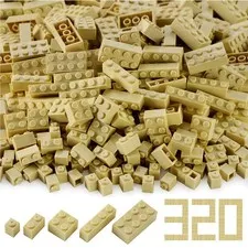 Classic Building Blocks Set 320 Piece Mixed Bricks 1x1, 1x2, 1x4, 2x2, 2x4 Bundl...