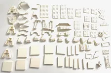LEGO White Bulk Parts Lot - Bricks, Slopes, Plates, Wedges Specialty Pieces MOC