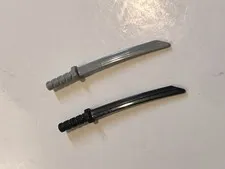 1998 Lego Ninja Katana Sword X2 - Black And Gray.