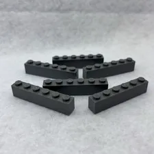 LEGO 3009 Dark Bluish Gray Brick 1 x 6 (x6)