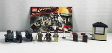 Lego Indiana Jones 7620 Motorcycle Chase Complete Set with 3 Minifigs