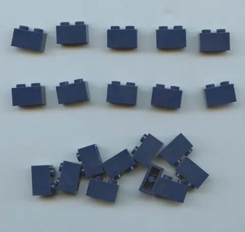 LEGO x 20 Dark Blue Brick 1 x 2 3004