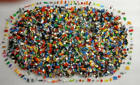 LEGO 2.5 Pounds Small Pieces Lot. 1x1, 1x2, Dots, Cones, Set Pieces, 1000+ Parts