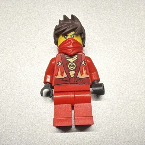 Lego Ninjago Kai Red ninja with brown hair piece and half mask 