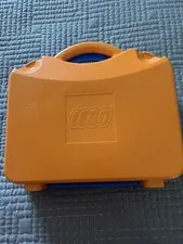 LEGO Brand 2 Tone Orange & Blue Travel Carrying Case Hard Plastic Container