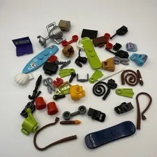 Lego Lot of 50 Minifigure Accessories Holdable/ Wearable Suitcase Guitar 004