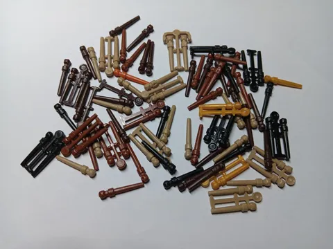 LEGO BULK LOT 80 MINIFIGURE UTENSIL WAND #36752 MIXED COLORS HARRY POTTER