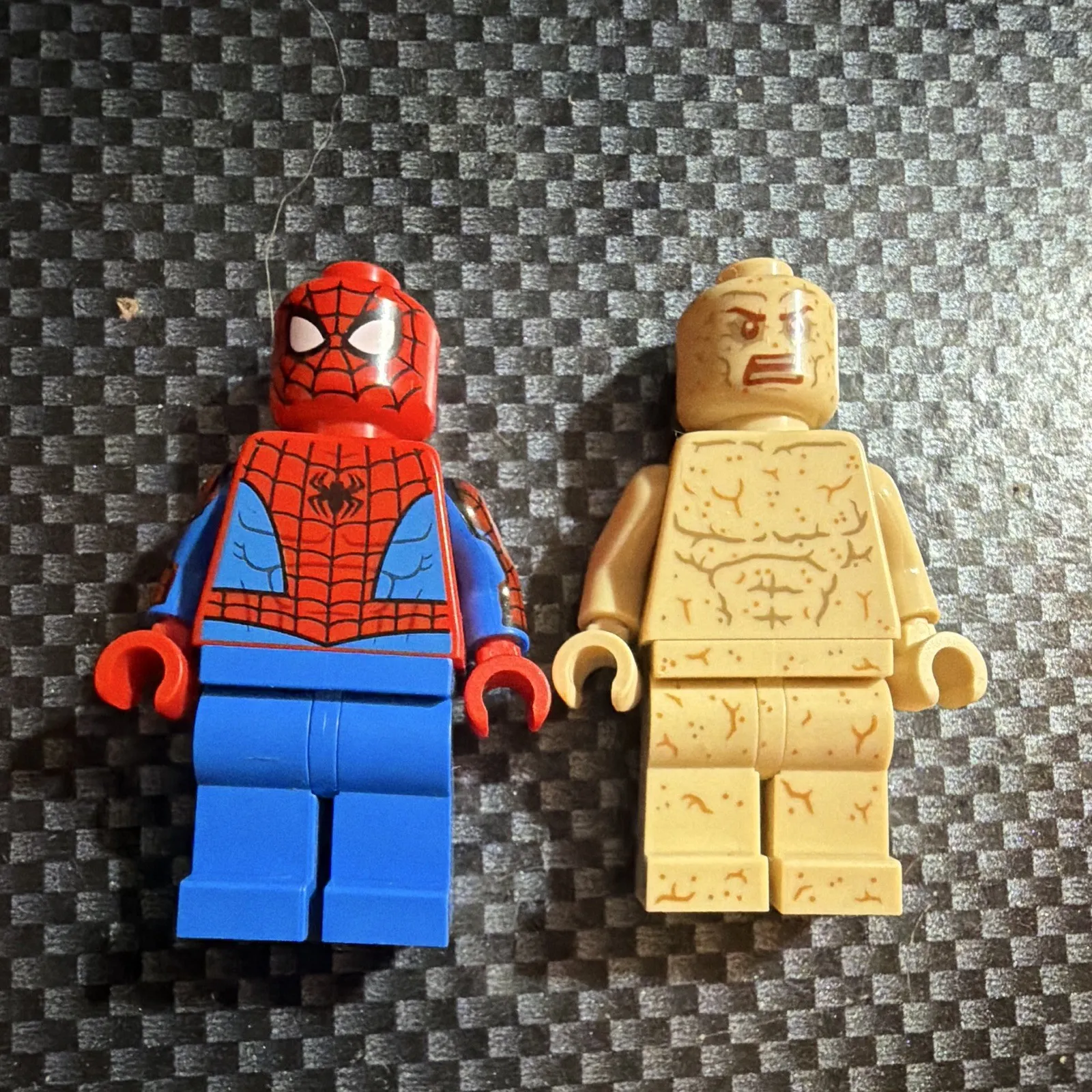 LEGO Spider-Man Minifigure Lot with Spider-Man + Tan Figure/Parts