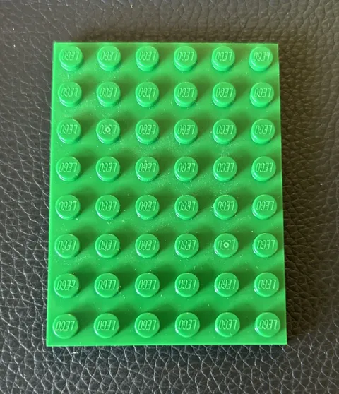 LEGO Lot 1 Green Flat Part #3036 Piece 6x8 Plate