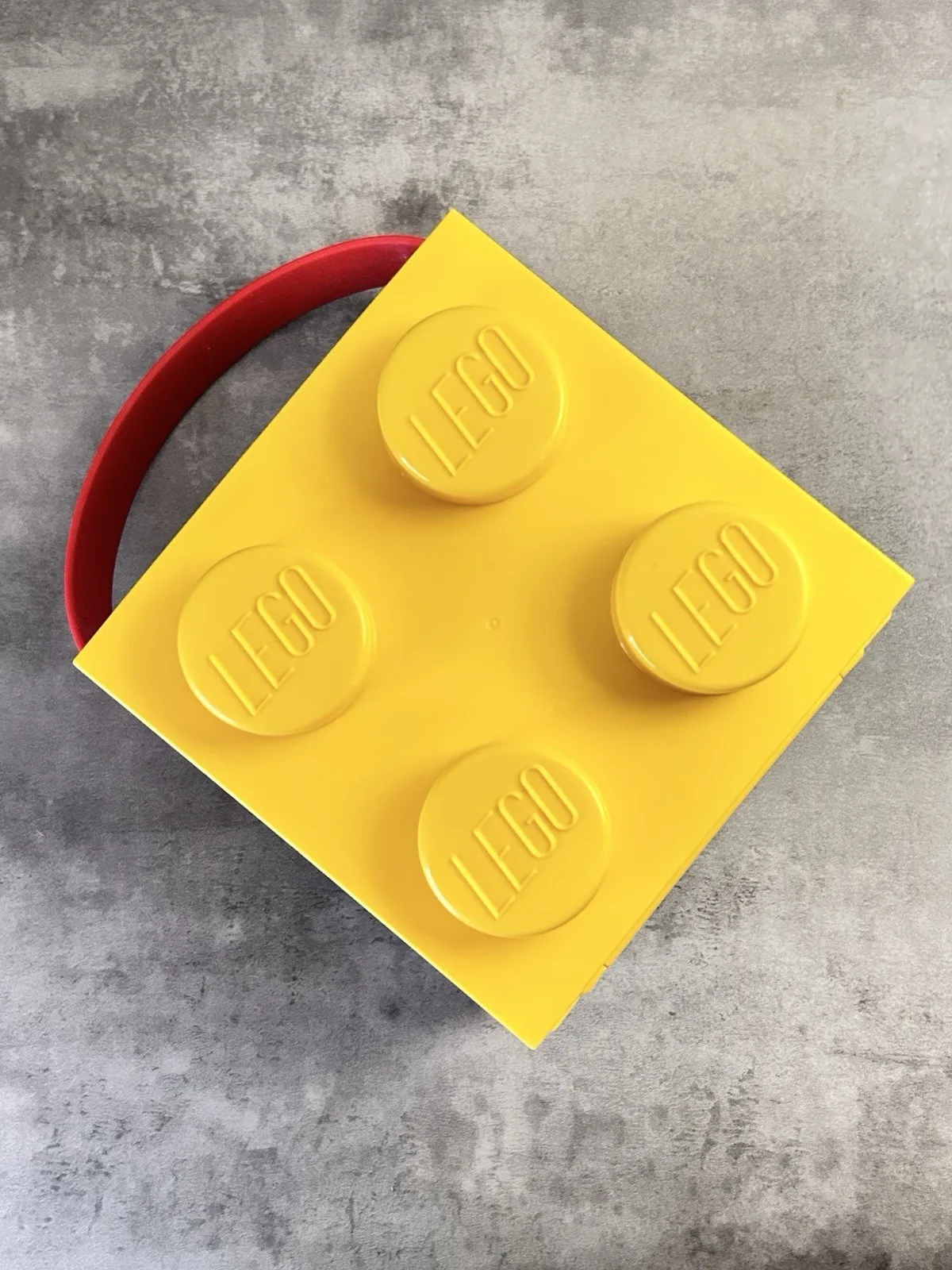 LEGO Brick Storage Box With Handle Yellow Target Limited Edition Toy Case New