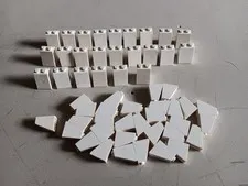 LEGO BULK LOT OF 54 WHITE SLOPE BRICKS 65° 2X1X2 2X2X2