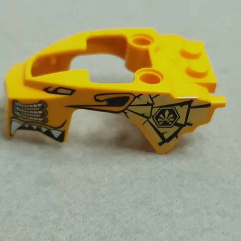 LEGO 11110pb01 Flywheel Fairing Lion Shape Fangs Pattern Bright Light Orange x1