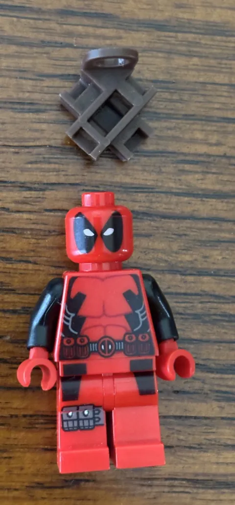LEGO sh032 Deadpool Minifigure Red & Black Suit Masked Superhero Figure