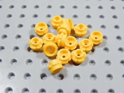 LEGO Lot of 15 Bright Yellow Orange 1x1 Flowers Plants Minifig BI