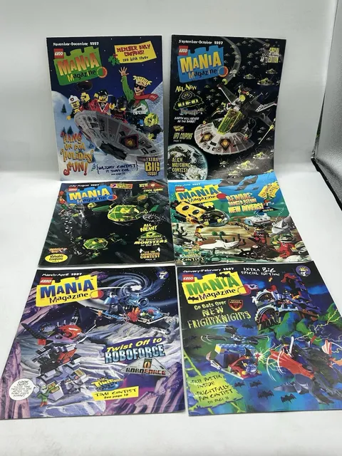 Lego Mania Magazine 1997 Complete SET All 6 Issues