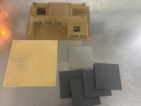 LEGO authentic genuine Gray, tan, crystal skull temple plates and bases used