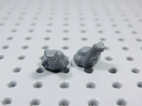 LEGO Lot of 2 Dark Bluish Gray Tree Frogs Frog Animal Minifig BT