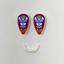 Vintage Lego Lot Islanders Oval Shield & White Cattle Horns